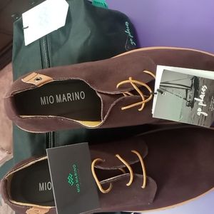 Mio Marino Men's Classic Suede Derby Oxford Shoes with Shoe Bag.